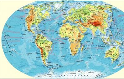 Большая подробная политическая карта мира на русском языке Карта мира крупным шрифтом
